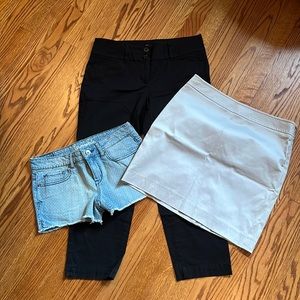 Women’s Size 4 Bundle 3-Piece! Capris, Skirt & Shorts